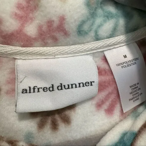 Alfred Dunner Snowflake Printed Fleece Jacket with Sequin Beads | Size Medium - Picture 4 of 5